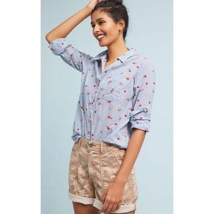 Anthropologie The Wanderer Beige Pink Camo Bermuda Shorts 29